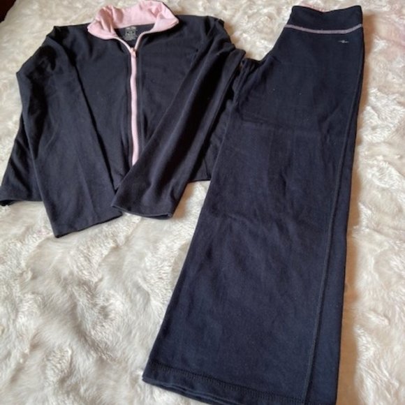 2/$40 Athletic Works Black Jacket & Yoga Pants Girls Size L - Picture 1 of 8